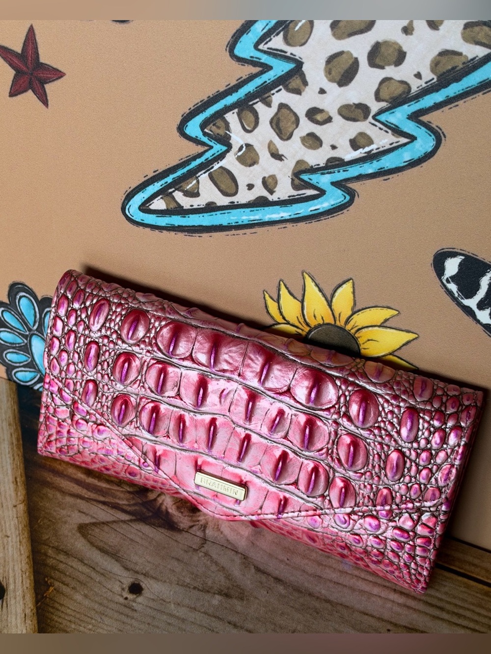 Brahmin French Rose Veronica Wallet NWT